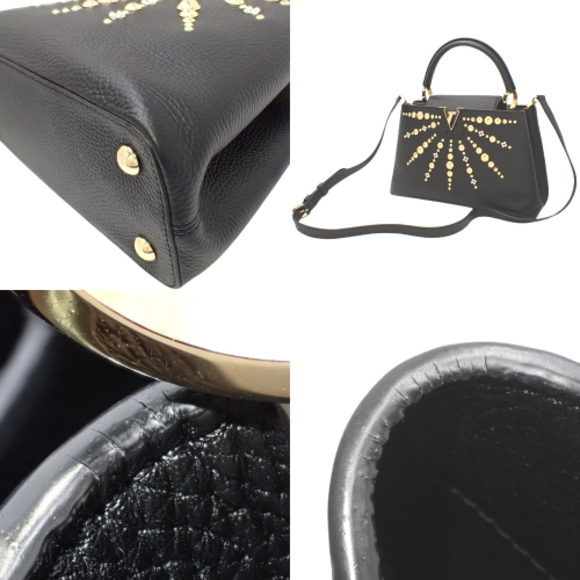 Louis Vuitton Capucines Mm Leather Handbag Black - Picture 7 of 7